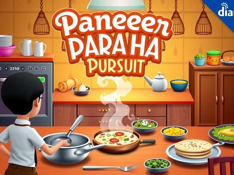 Paneer Paratha Pursuit gameplay showing cooking interface